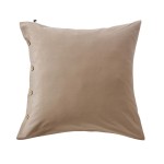 Taie en percale de coton 65x65 cm Perrine beige ficelle